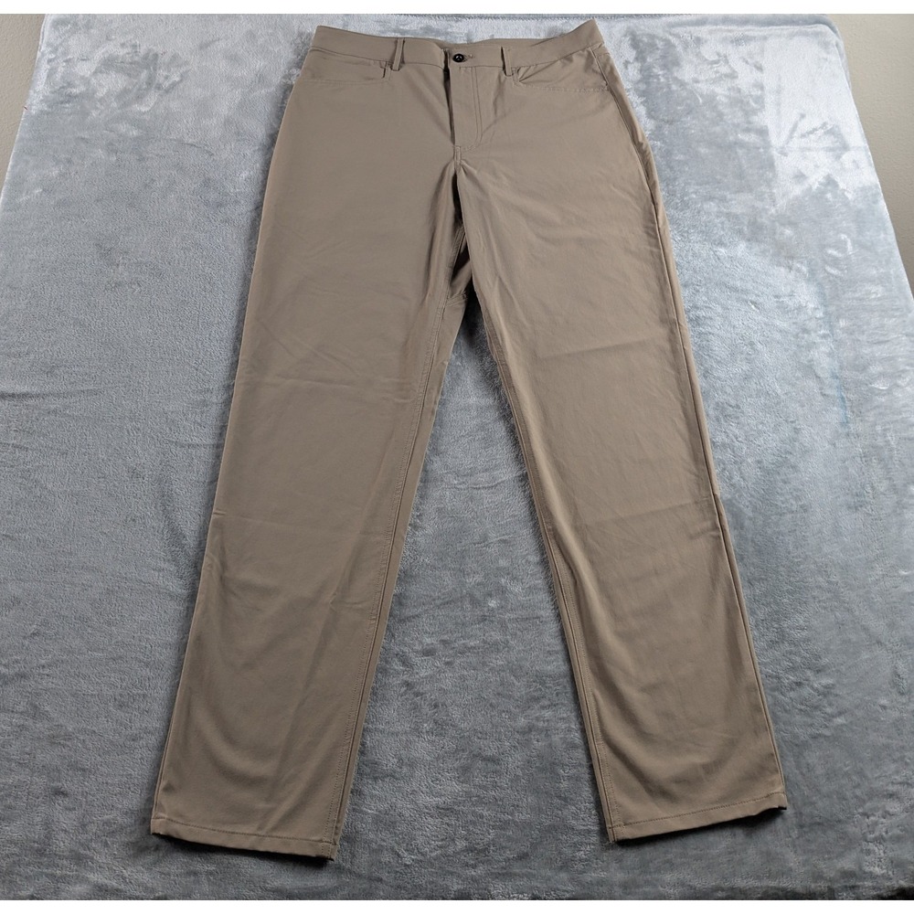 Western Rise Pants Mens 36x32 Beige Evolution Classic Chino Stretch Trouser READ